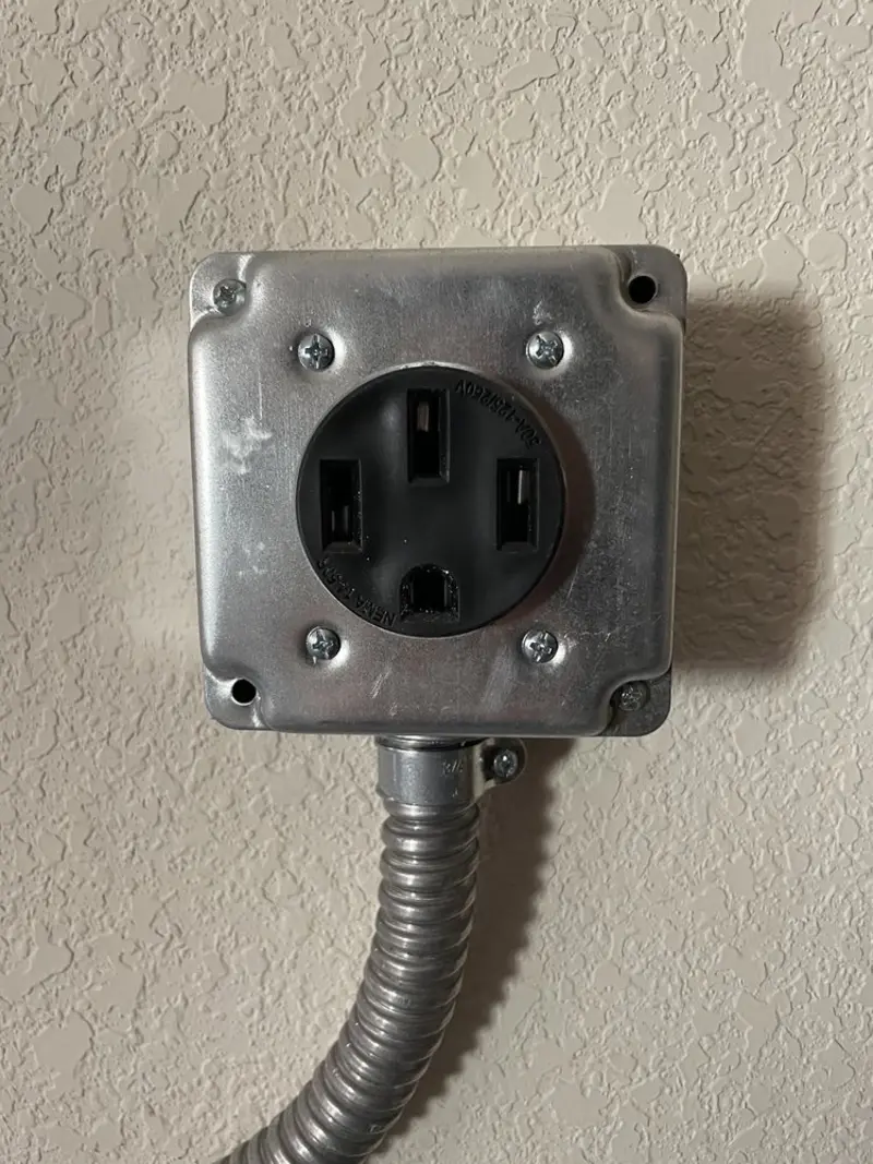 NEMA 14-50 outlet installed for Electrical Panel Upgrade in Ira